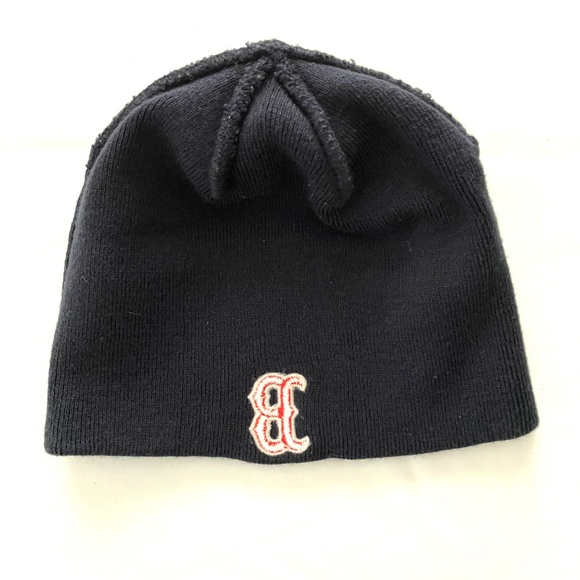 BOSTON RED SOX knitted Beanie Hat, Navy, Red & Black ONE SIZE Unisex - Picture 7 of 10